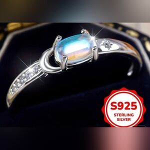 Sterling Silver Moon Ring
